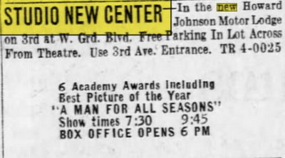 New Center Cinema - Nov 02 1967 Article (newer photo)